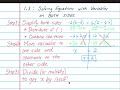 Solving Equations and Inequalities