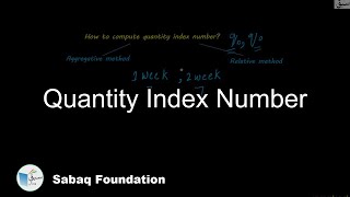 Quantity Index Number