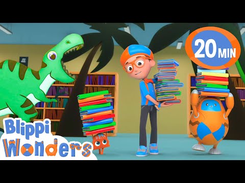 Blippi Visits the Library! 📚✨ Adventures in Reading |  Learning Videos for Kids 🔵🟠