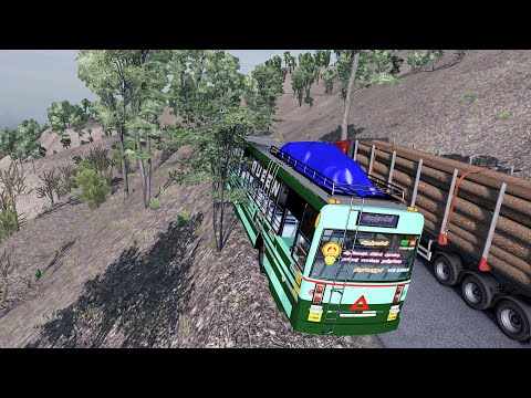 Truck Driver vs Bus Driver | Extreme Bus Race in extreme narrow road | Highspeed chase and race