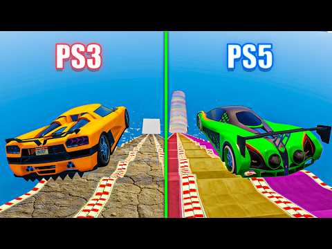 MEGA RAMPA CON COCHES DE PS3 vs PS5 - GTA 5 ONLINE