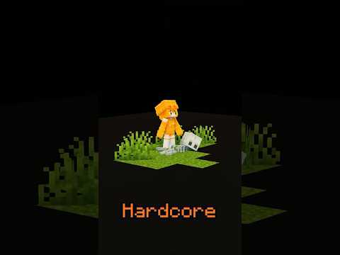 Minecraft but I Respawn in Hardcore #shorts