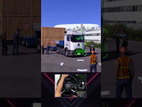 Vận chuyển hàng "khủng lồ" bằng đầu kéo điện Mercedes - ETS2 #shorts