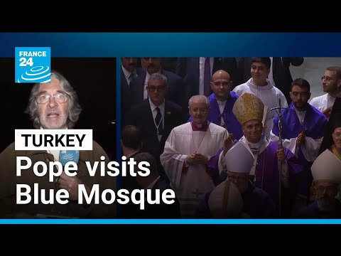 YouTube video thumbnail: Pope Leo Follows Papal Tradition With Blue Mosque Visit 