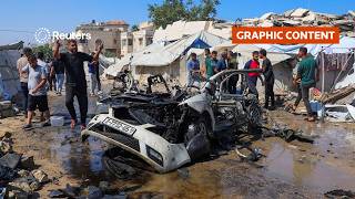 YouTube video thumbnail: Gazans Mourn Victims of Israeli Strikes