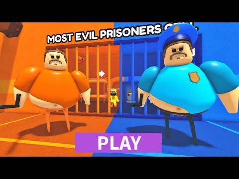 PRISONER VS POLICE BARRY'S PRISON RUN! SCARY OBBY FULL GAME ALL JUMPSCARES #roblox #obby