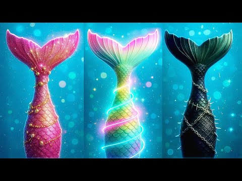 3 Penteados de Sereia, 1 Rainha dos Oceanos 👑 Desafio: Fofura vs Mágico vs Ousado!