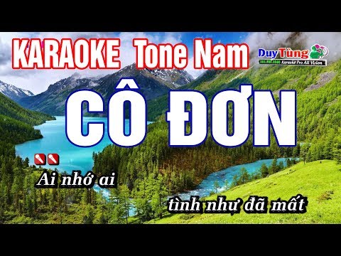 Karaoke || Cô Đơn – Tone Nam ||  Nhạc Sống Duy Tùng