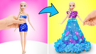 ✨ Sparkling Paper & Clay Dress Fit for a Queen! 👑 Magical Elsa-Inspired Crafts ❄️