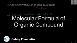 Molecular Formula of Organic Compound