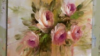How to Paint a Rose with Stoke and Impressionistic techniques