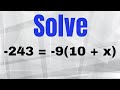 Solving Equations with Parentheses and Negative Numbers