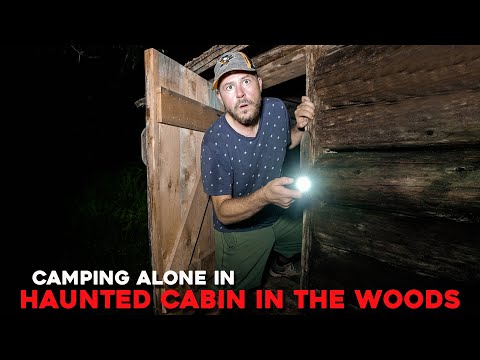 (I WAS FORCED TO LEAVE!) I CAMPED ALONE in the HAUNTED CABIN IN THE WOODS | ICELANDIC GHOST TOWN