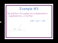 Exploring Complementary and Supplementary Angles