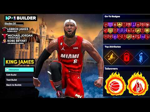 NBA 2K26 LEBRON JAMES BUILD w/ NO WEAKNESSES - DEMIGOD SMALL FORWARD BUILD