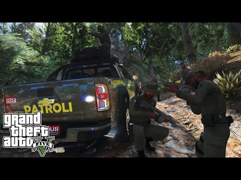 Patroli POLHUT Dihadang KKB Ditengah Hutan || GTA 5 Mod Polisi Indonesia