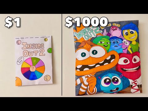 [💛paper diy🧡] $1 vs $1000 Inside Out 2 Blind Bags unboxing! | asmr