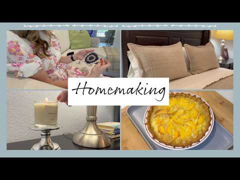 SUMMER HOMEMAKING | Keeping Cool Inside - Crochet + Guest Room Refresh + Baking Pie!