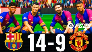 FC 25 - MESSI, RONALDO, MBAPPE, NEYMAR, ALL STARS |  BARCELONA 14-9 MAN UTD | UCL FINAL PS5 GAMEPLAY
