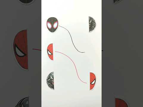 Amazing Spiderman Verse Paper Craft Matching Puzzle  #shorts #spiderman #spidermanmilesmorales