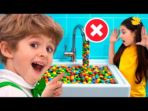 Eva and Funny Kids Adventures with Magic Faucet