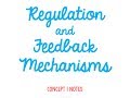Regulation and Feedback Mechanisms in Homeostasis