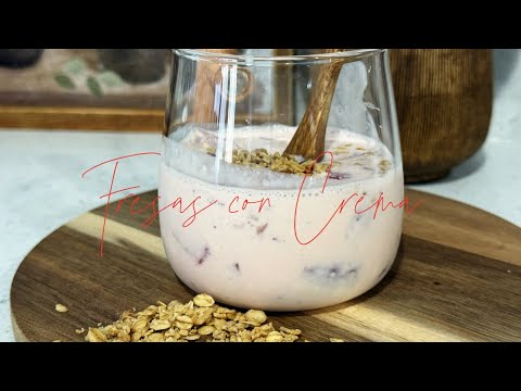 FRESAS 🍓 CON CREMA #fresasconcrema #recetas