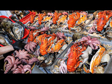 대단합니다! 조개만 월10톤 사용! 줄서서 먹는 산더미 대왕 해물요리 몰아보기 / Amazing! Special seafood / Korean street food