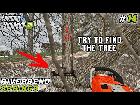 Logging Puzzle: Harvesting a Hidden Tree Inside Giants | Riverbend Springs Farm | FS 25 | ep #14