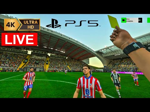 🔴LIVE: FC 25 - POV CAMERA Graphics - 4K HDR (60FPS) PS5 - Atletico Madrid vs Udinese - FIFA25