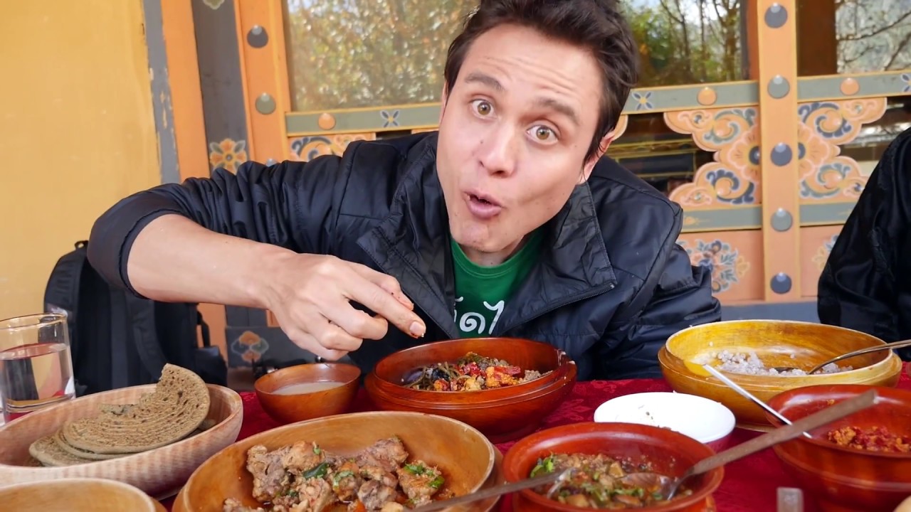 Best Bhutanese Food - FEAST of Bhutan Dishes - Fermented YAK Cheese (Day 12)
