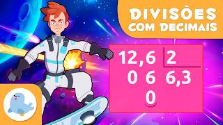 DIVISÕES COM NÚMEROS DECIMAIS 🚀 Operações com números decimais para crianças ✨