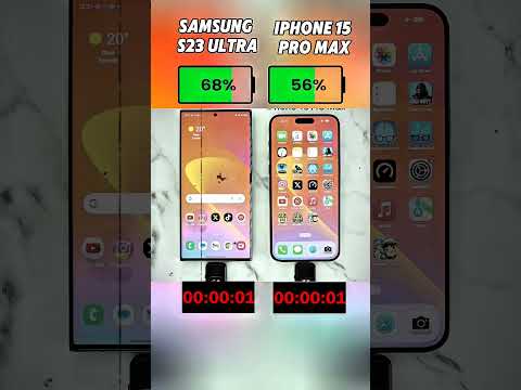 Samsung S23 Ultra vs iPhone 15 Pro Max โ Shocking Charging Speed Test! โก๐#shorts #viralvideo