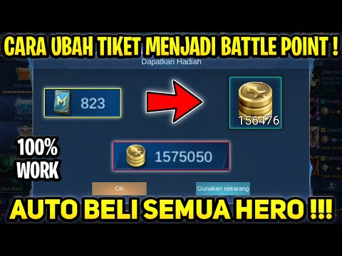 CARA MENGUBAH TIKET MENJADI BATTLE POINT !!!