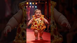 Dumpling Baby Runway! 🥟👶 Chinese Food Fashion Show Cute Baby Couture