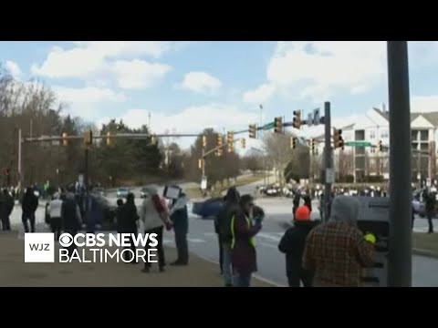 YouTube video thumbnail: Demonstrators in Howard County Protest Against ICE