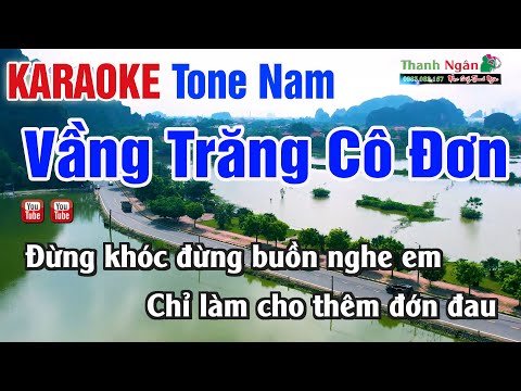 Vầng Trăng Cô Đơn Karaoke Tone Nam | Beat Ngọc Sơn Hay Nhất Nhạc Sống Thanh Ngân