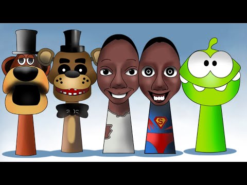 Sprunki OC 14 Om Nom, Tenge Tenge and All Phase Meets Phase 4 (Compilation Sprunki Incredibox)