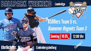10.05.2026  Game 2 - Baseball Landesliga - Hannover Regents Team 3 @ BS89ers Team 5