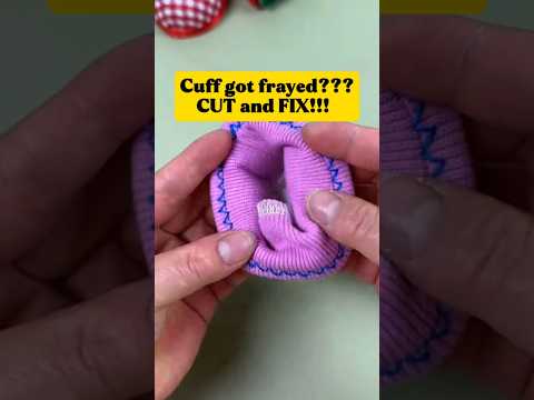 Quick Hand Sewing Hack! How to Fix Frayed Sleeve Cuffs Easily at Home #shorts #sewing #tipsandtricks