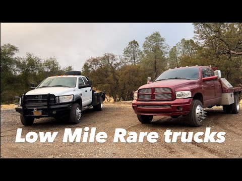 They don’t make trucks like this anymore! 2 low mileage manual transmission Cummins trucks