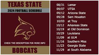 2024 Texas State Bobcats Football Schedule