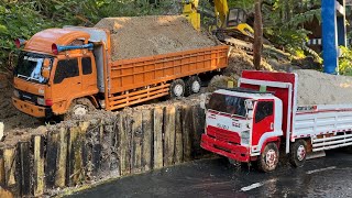 LOADING pasir dari LAPAK ‼️ muatan full truk Fuso 220ps dan rc truk Isuzu giga trinton