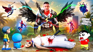 Granny and Team Kidnap Shinchan Doraemon Nobita Kicko | Franklin Trying To Save in GTA5