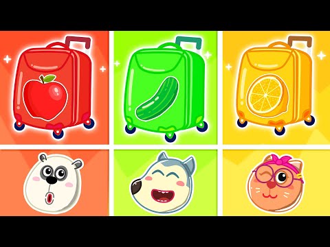 Find The Color With Luggage Suitcases Song 🧳 Funny Kids Songs 👶🏼🐺 And Nursery Rhymes by Little Wolf