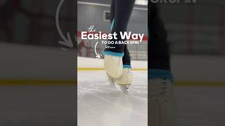 The EASIEST way to do a backspin! Beginner friendly ice skating tutorial⛸️#tutorial #skating #shorts