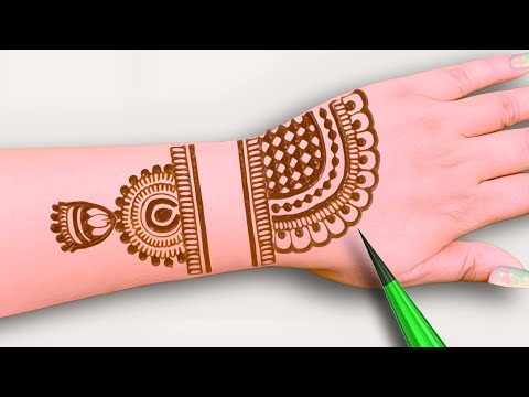 easy new  back hand jewellery mehndi design | very simple latest mehndi design | Mehndi ka design