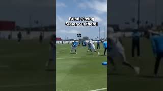Rashawn Slater looks solid returning from his season-ending injury! #Chargers I VC: Kris Rhim