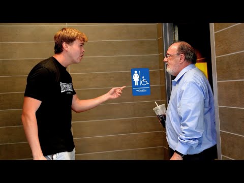 Switching Bathroom Signs Prank