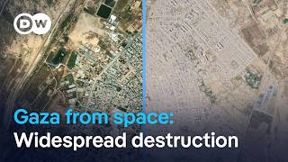 YouTube video thumbnail: New Satellite Images Show the Scale of Gaza's Destruction